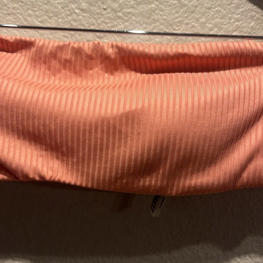 New Victoria’s Secret PINK Women’s Bikini Top Bandeau Ribbed Size Large NWT
